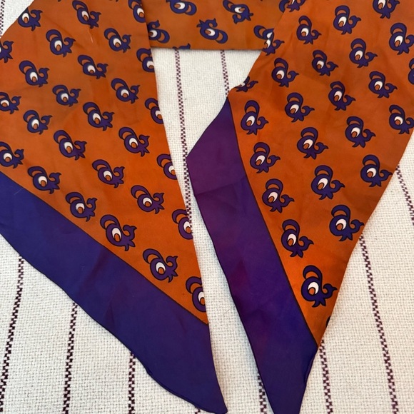 VINTAGE French pattern neck scarf - Picture 2 of 4
